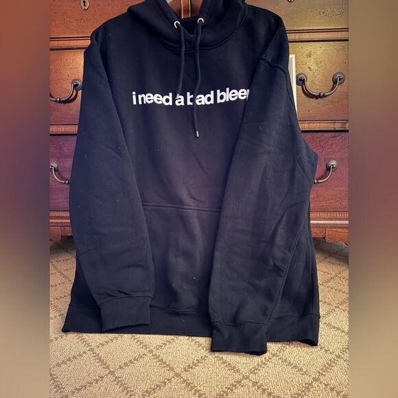 Addison Rae black oversized hoodie with white text.  NWOT XL - Picture 1 of 11
